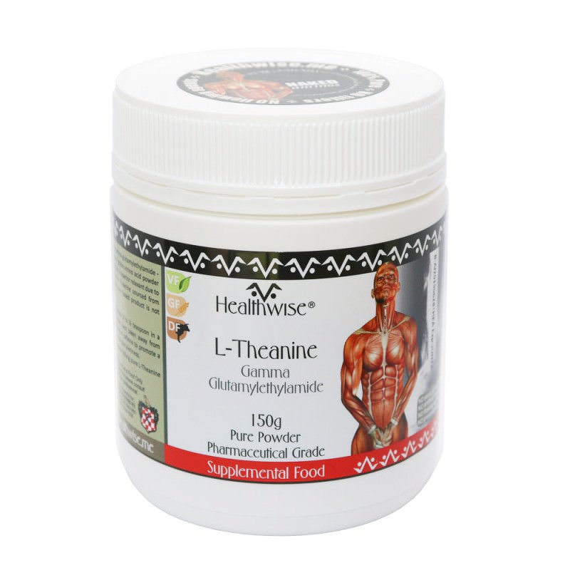 HealthWise L-Theanine pure powder 150 gram jar